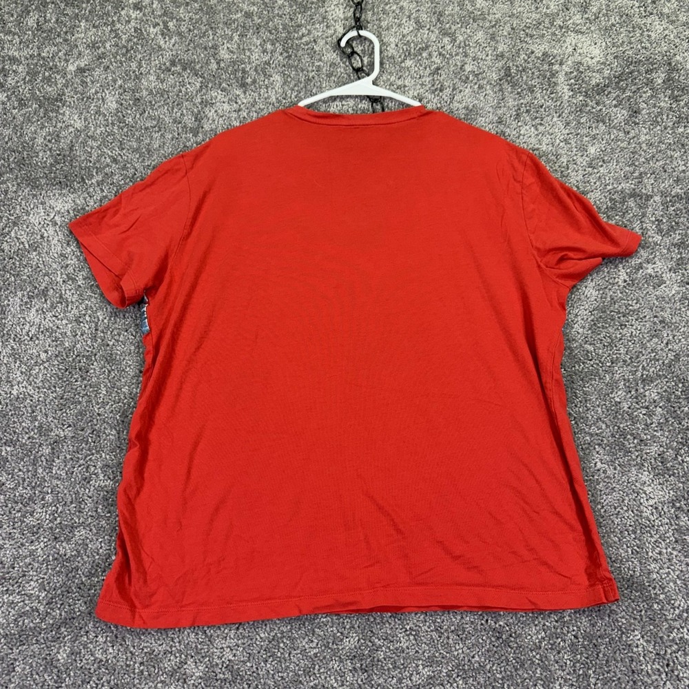 Armani Exchange Shirt Mens XL Red AX Logo Stripe Graphic Tee Crewneck Casual - Picture 2 of 9